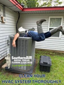 man fallen in ac unit