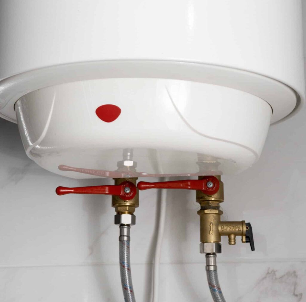water heater that is waiting to be repaired 